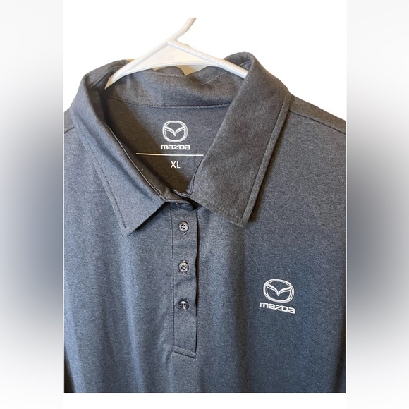 Mazda Men's Dark Gray Short Sleeve Performance Polo Shirt with Logo Size XL NWT - Picture 5 of 9